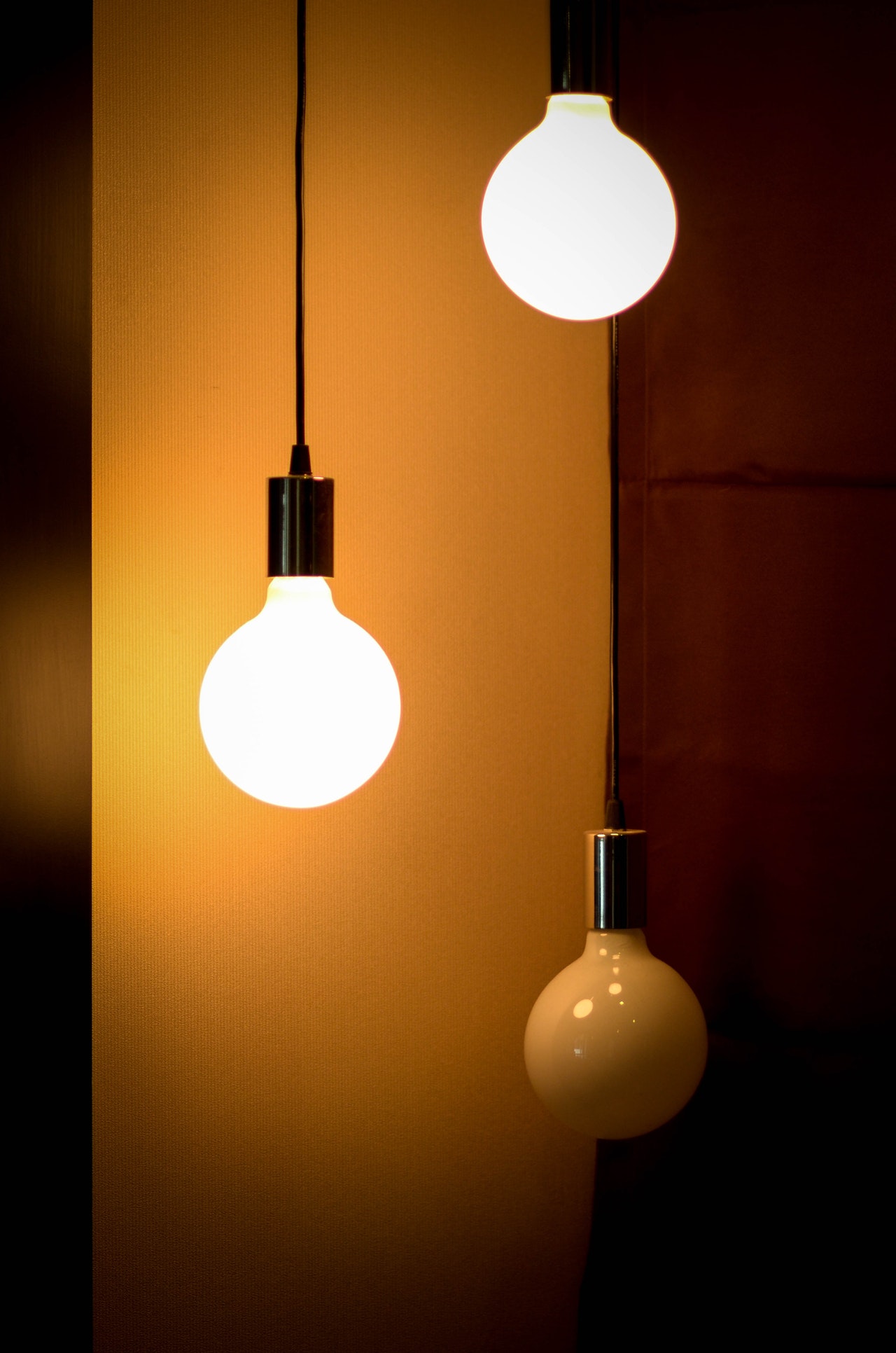 hanging light bulbs